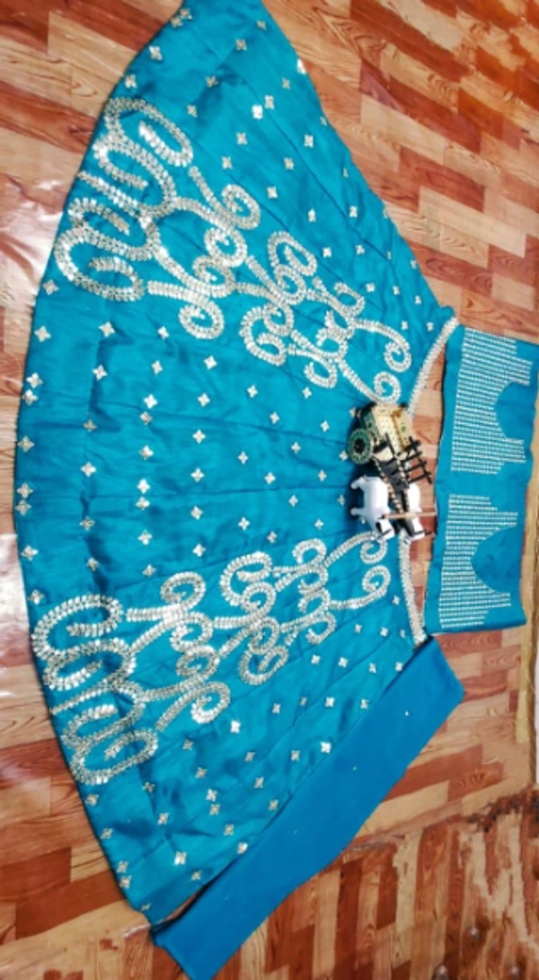 Lehenga with Cancan & Canvas Patta